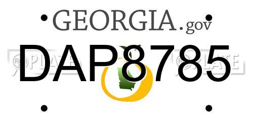 DAP8785 Georgia License Plate