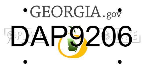 DAP9206 Georgia License Plate