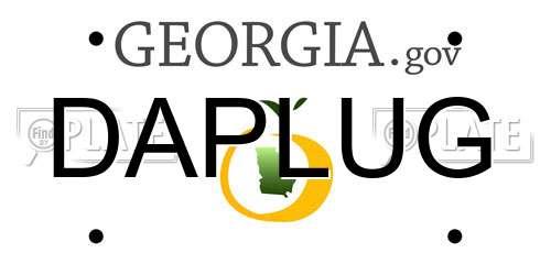 DAPLUG Georgia License Plate