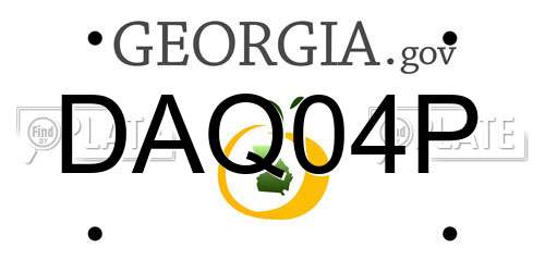 DAQ04P Georgia License Plate