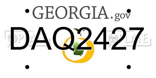 DAQ2427 Georgia License Plate