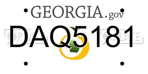 DAQ5181 Georgia License Plate