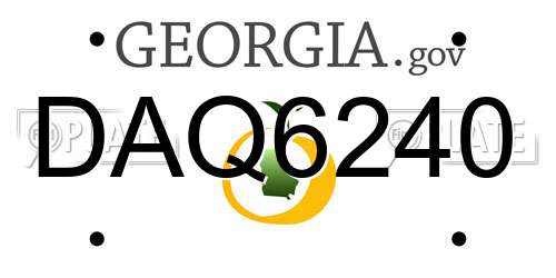 DAQ6240 Georgia License Plate