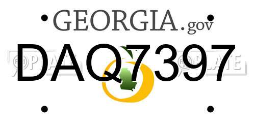 DAQ7397 Georgia License Plate