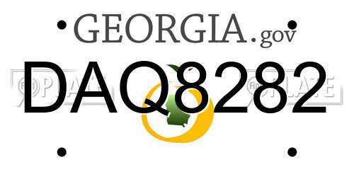 DAQ8282 Georgia License Plate