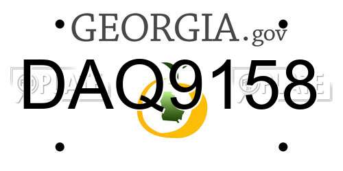 DAQ9158 Georgia License Plate