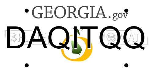 DAQITQQ Georgia License Plate