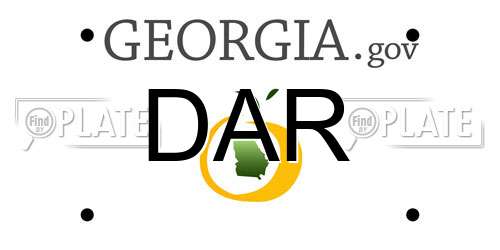 DAR Georgia License Plate