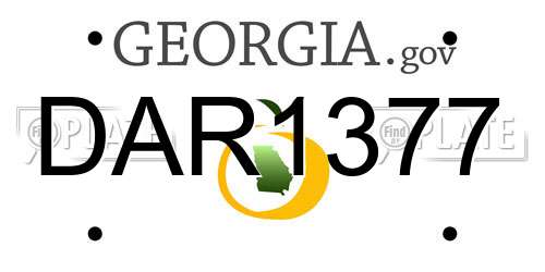 DAR1377 Georgia License Plate