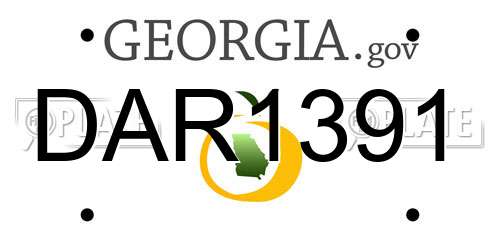 DAR1391 Georgia License Plate