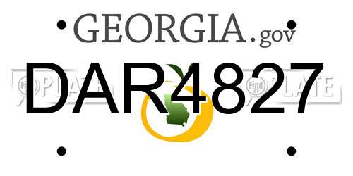 DAR4827 Georgia License Plate