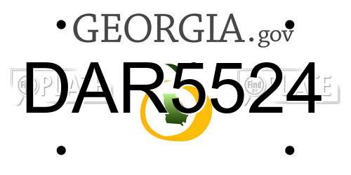 DAR5524 Georgia License Plate