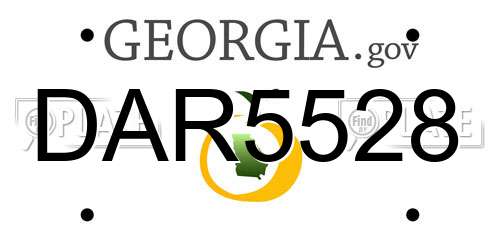 DAR5528 Georgia License Plate