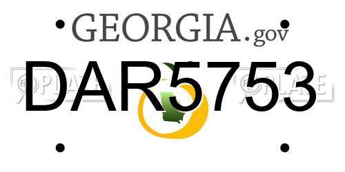 DAR5753 Georgia License Plate