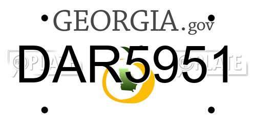 DAR5951 Georgia License Plate