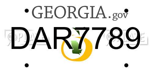 DAR7789 Georgia License Plate