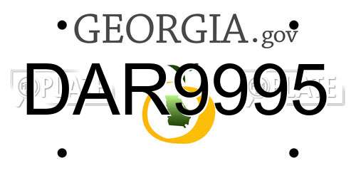DAR9995 Georgia License Plate