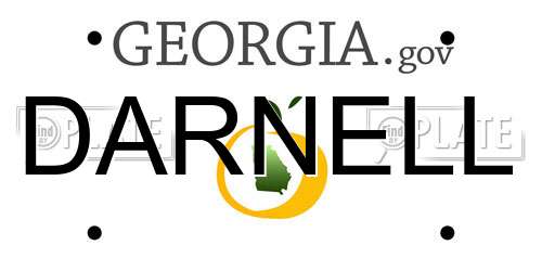 DARNELL Georgia License Plate