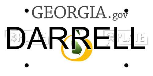 DARRELL Georgia License Plate