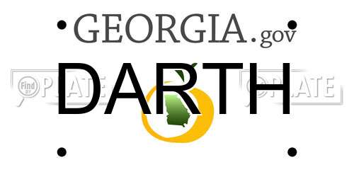 DARTH Georgia License Plate