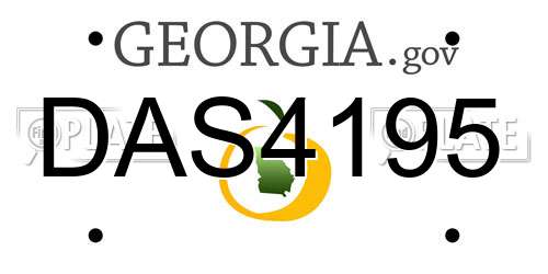 DAS4195 Georgia License Plate