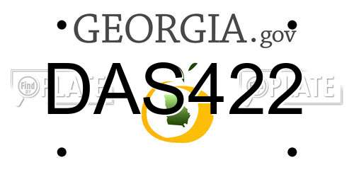 DAS422 Georgia License Plate