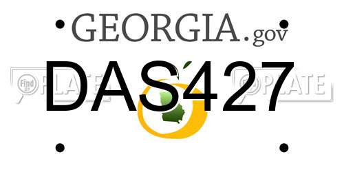 DAS427 Georgia License Plate