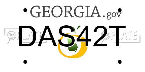 DAS42T Georgia License Plate