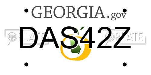 DAS42Z Georgia License Plate