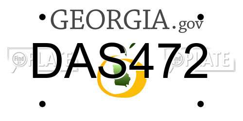 DAS472 Georgia License Plate