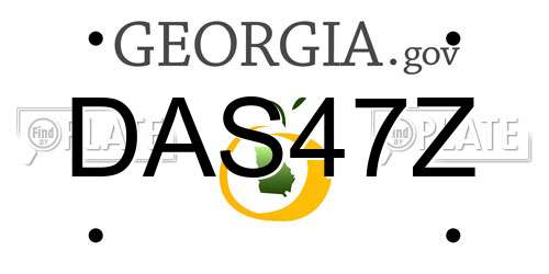 DAS47Z Georgia License Plate