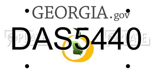 DAS5440 Georgia License Plate