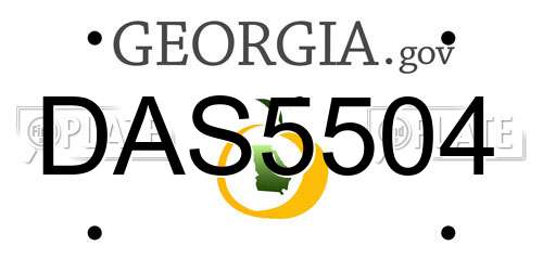DAS5504 Georgia License Plate