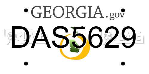 DAS5629 Georgia License Plate