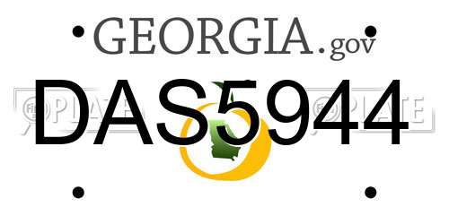 DAS5944 Georgia License Plate