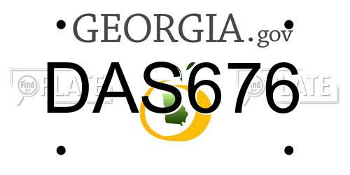DAS676 Georgia License Plate