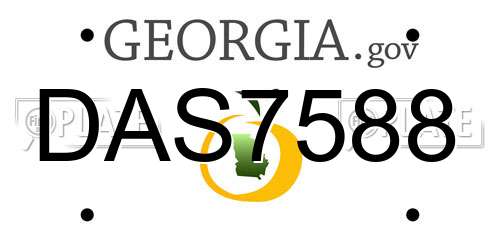 DAS7588 Georgia License Plate