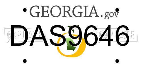 DAS9646 Georgia License Plate