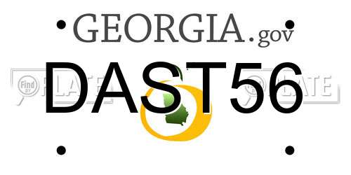 DAST56 Georgia License Plate