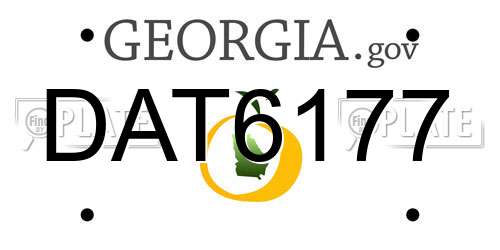 DAT6177 Georgia License Plate