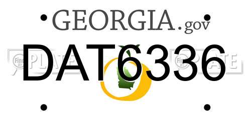 DAT6336 Georgia License Plate
