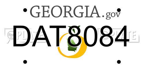DAT8084 Georgia License Plate