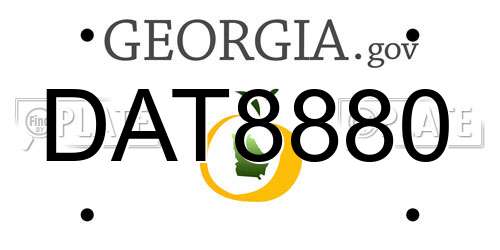 DAT8880 Georgia License Plate