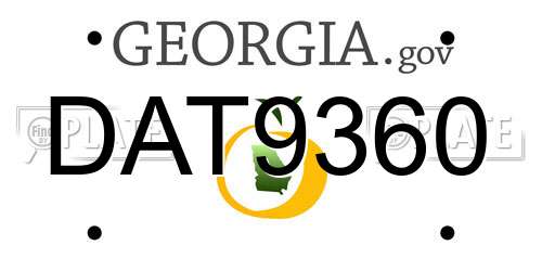 DAT9360 Georgia License Plate