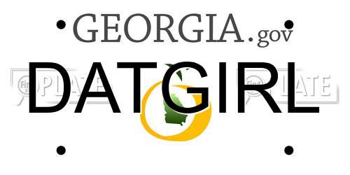 DATGIRL Georgia License Plate