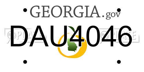 DAU4046 Georgia License Plate