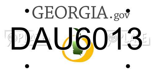 DAU6013 Georgia License Plate