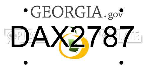DAX2787 Georgia License Plate