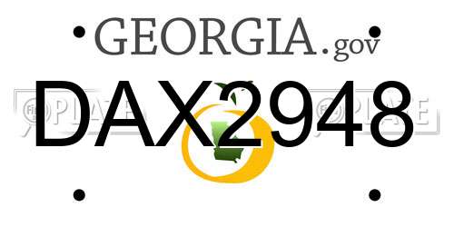 DAX2948 Georgia License Plate