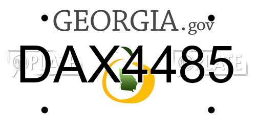 DAX4485 Georgia License Plate